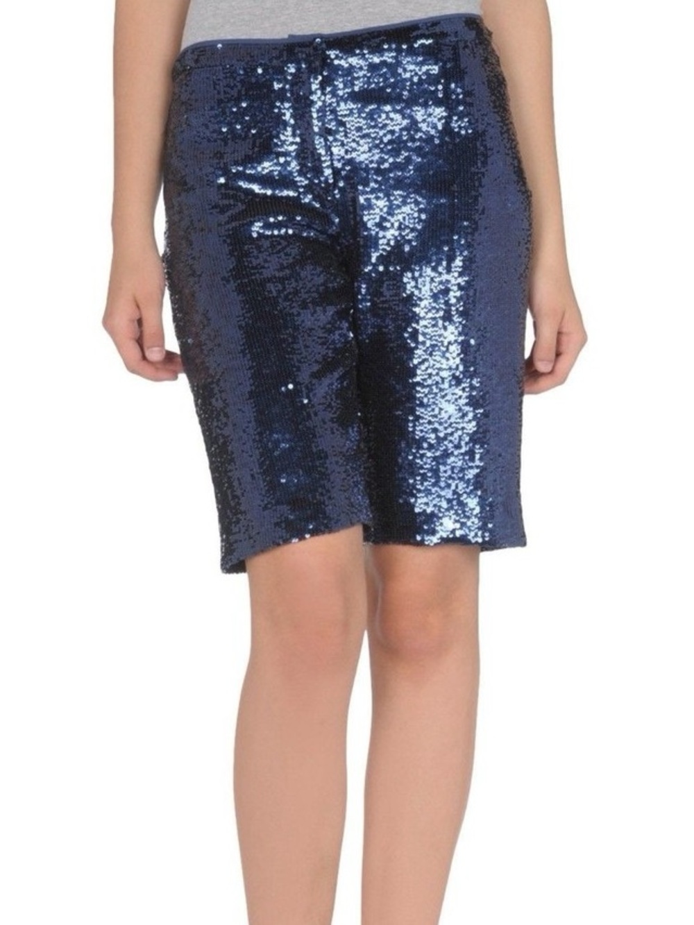 Adam Lippes Indigo Sequin Bermuda Shorts Size 4
